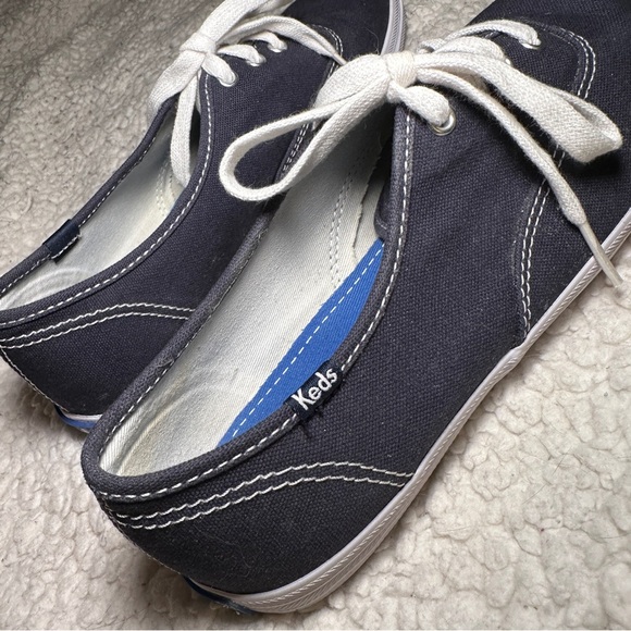 New Keds Navy‎ Canvas Sneakers Low-Top Lace-Up - Picture 4 of 11
